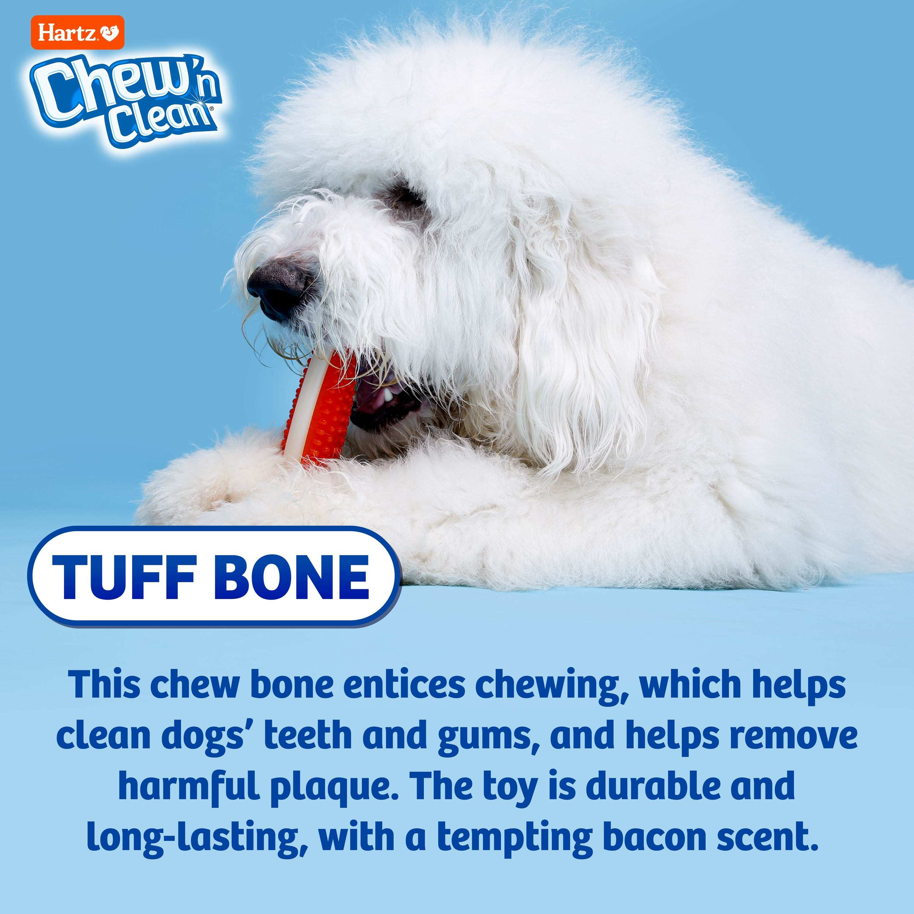 Hartz Chew n Clean Tuff Bone Dog Toy, Small, Color May Vary
