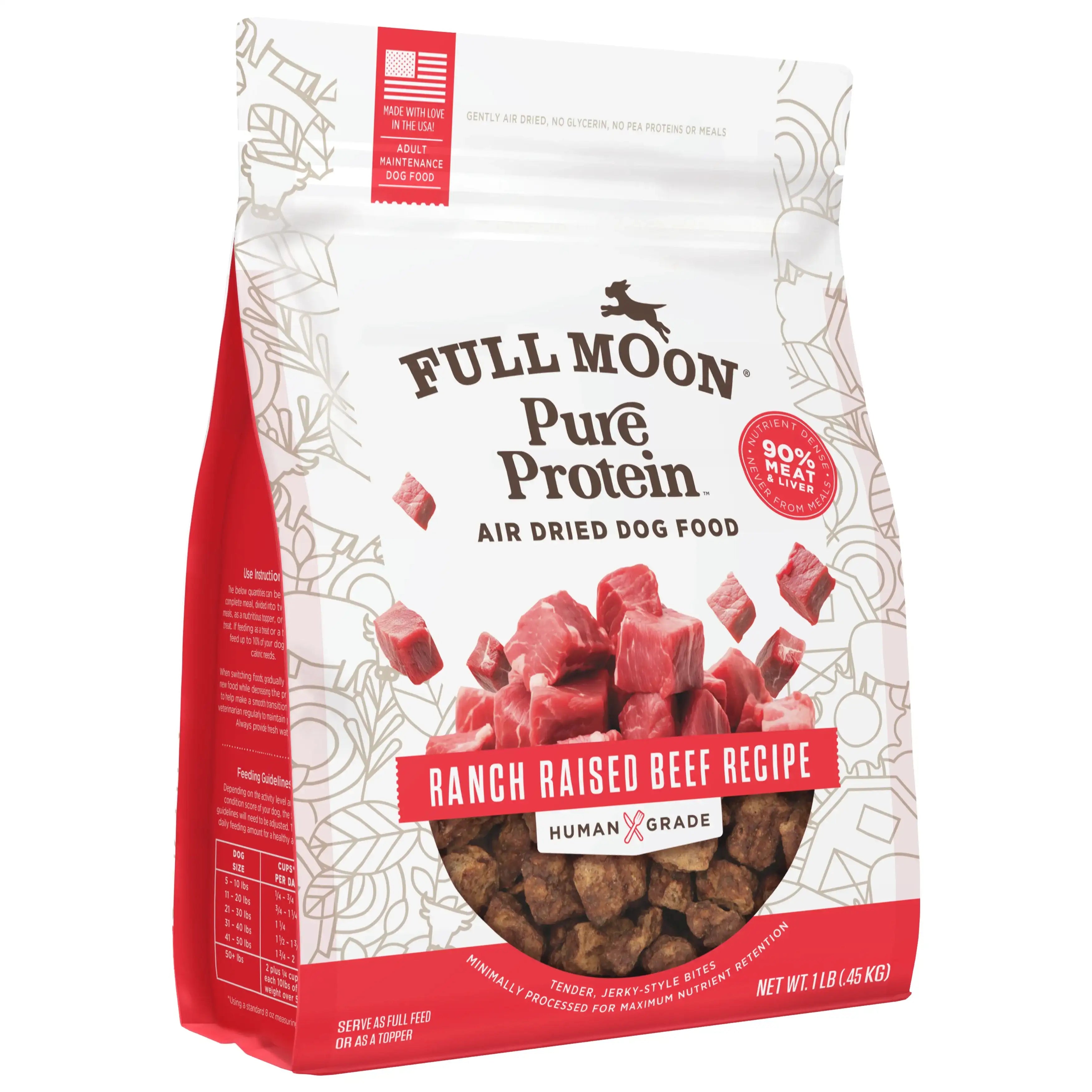 Full Moon Air Dried Beef Dog Food (Premium Feed, 16 Ounces)