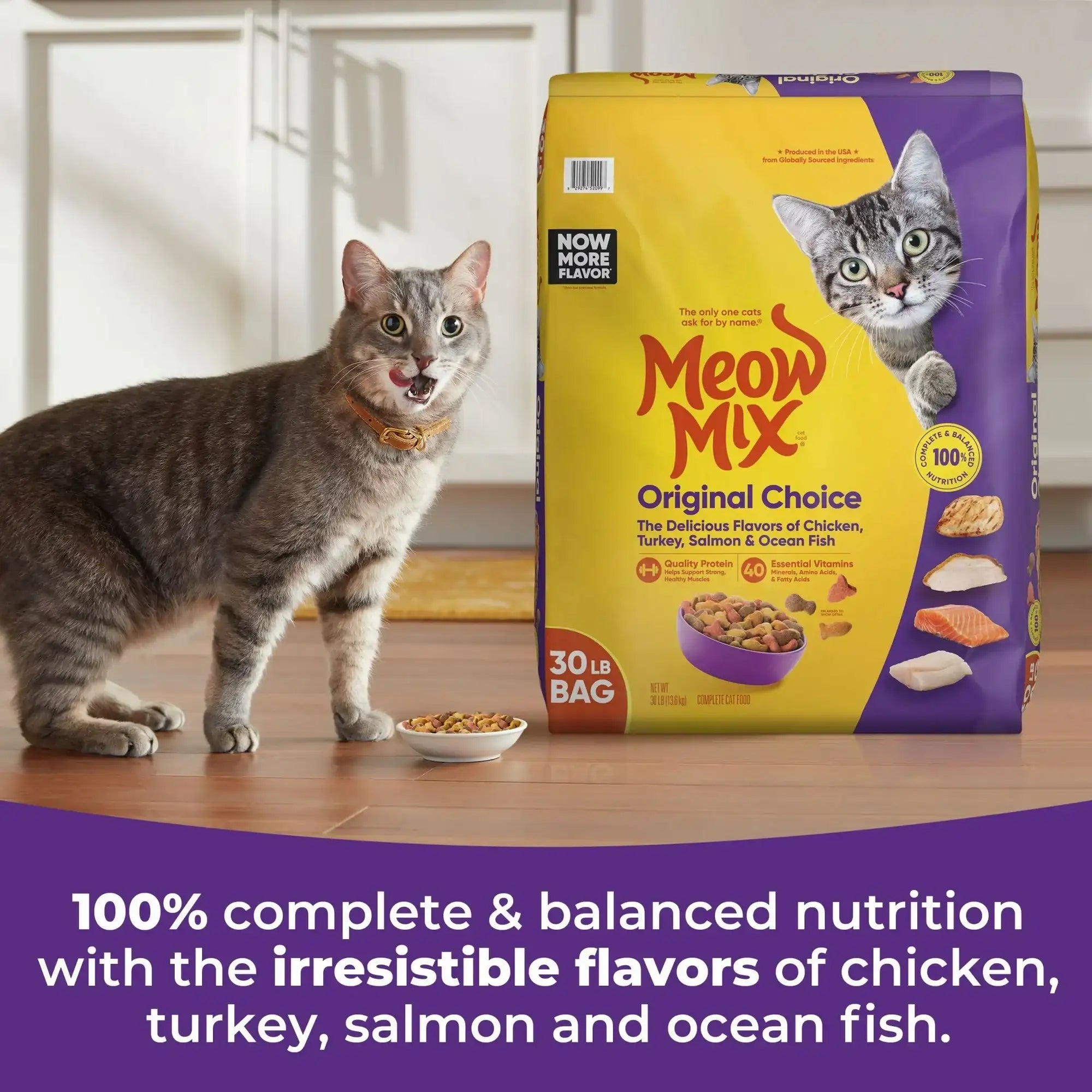 Meow Mix Original Choice Dry Cat Food, 30 lb. Bag